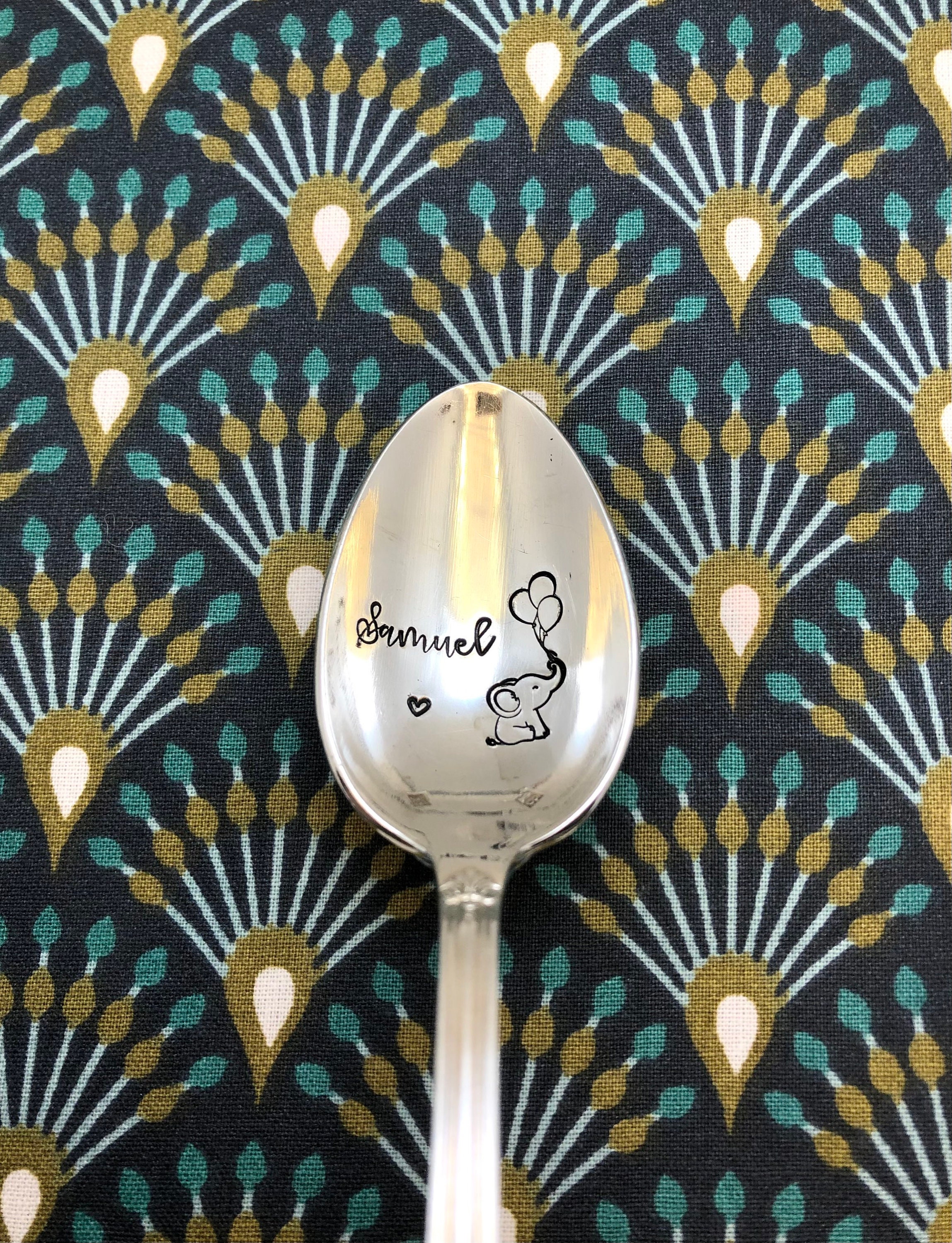 Cuillère Prénom + Éléphant Qui S'envole