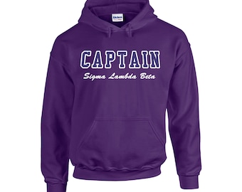 Sigma Lambda Beta  Embroidered  Purple Hoodie with variation