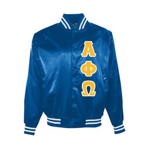 Alpha Phi Omega Embroidered Satin Jacket
