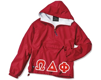 Omega Delta Phi Embroidered Pullover Jacket