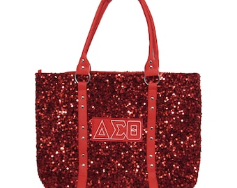Delta Sigma Theta Red sequence Tote bag