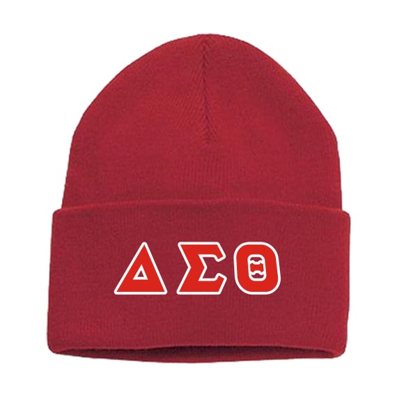 Delta Sigma Theta Embroidered Beanie | Etsy