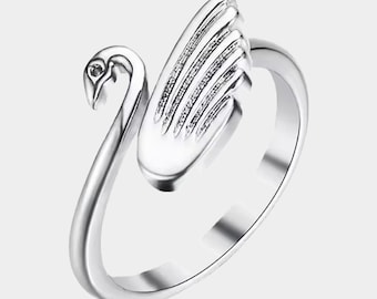 Adjustable Braided Swan Ring