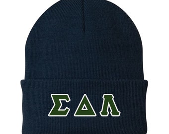 Sigma Delta Lambda Embroidered Beanie