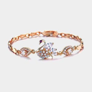 Classical Gold color Zircon Chain Link Bracelet