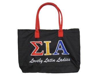 Sigma Iota Alpha Zip-Top Canvas Tote Bag