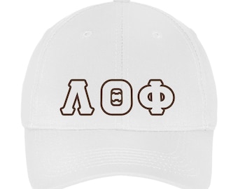Lambda Theta Phi White Greek letter Hat