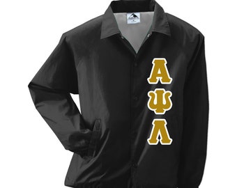 Alpha Psi Lambda Embroidered Coach Line Jacket