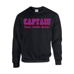 Sigma Lambda Gamma Embroidered Black Crewneck Sweatshirt with variation