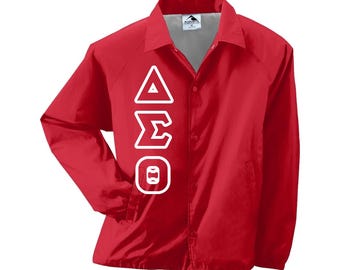 Delta Sigma Theta Right Embroidered Coach Line Jacket