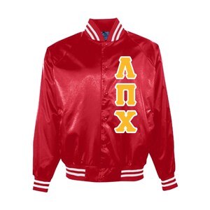 Lambda Pi Chi Embroidered Satin Jacket