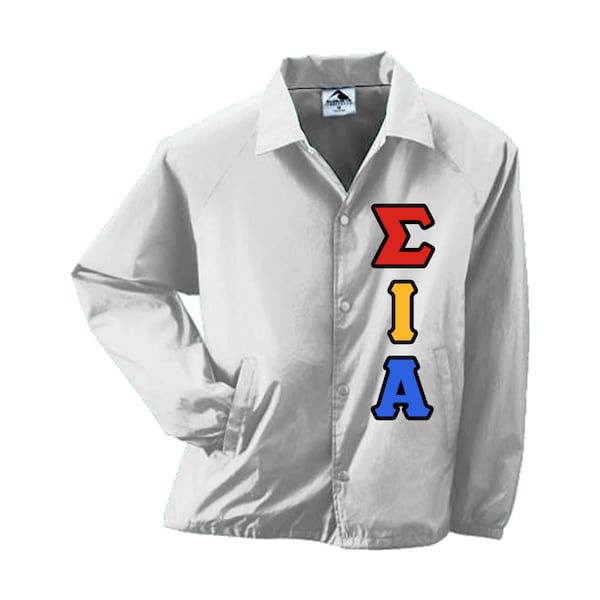 Sigma Iota Alpha Embroidered Coach Line Jacket