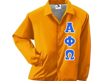 Alpha Phi Omega Embroidered Coach Line Jacket