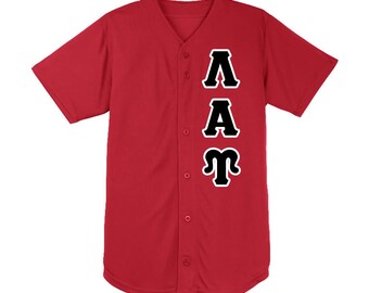 Lambda Alpha Upsilon Embroidered Baseball Jersey