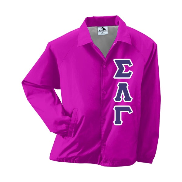 Sigma Lambda Gamma Embroidered Coach Line Jacket