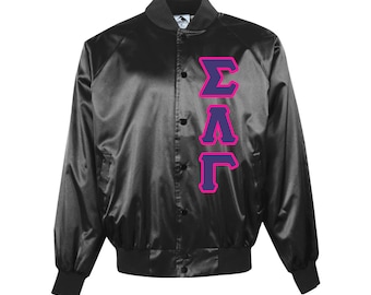 Sigma Lambda Gamma Embroidered Satin Jacket