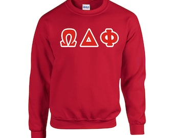 Omega Delta Phi Embroidered Crewneck Sweatshirt