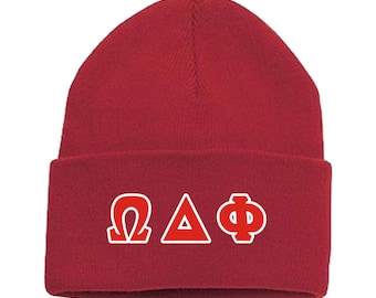 Omega Delta Phi Embroidered Beanie