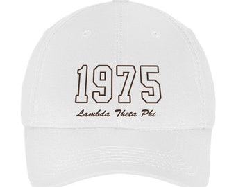 Lambda Theta Phi White 1975 Embroidered Hat