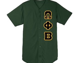 Omega Phi Beta Embroidered Baseball Jersey