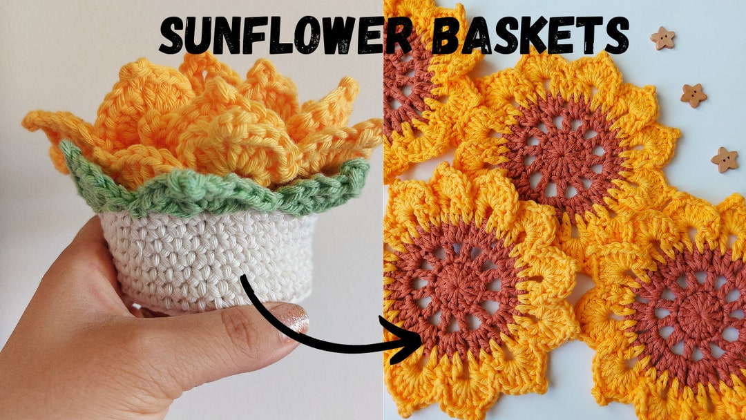 Beginner Coaster Crochet Kit Sunflower Easy Crochet Starter Kit Crochet  Flower Kit Amigurumi Kit Crochet Gift Animal Crochet Store 