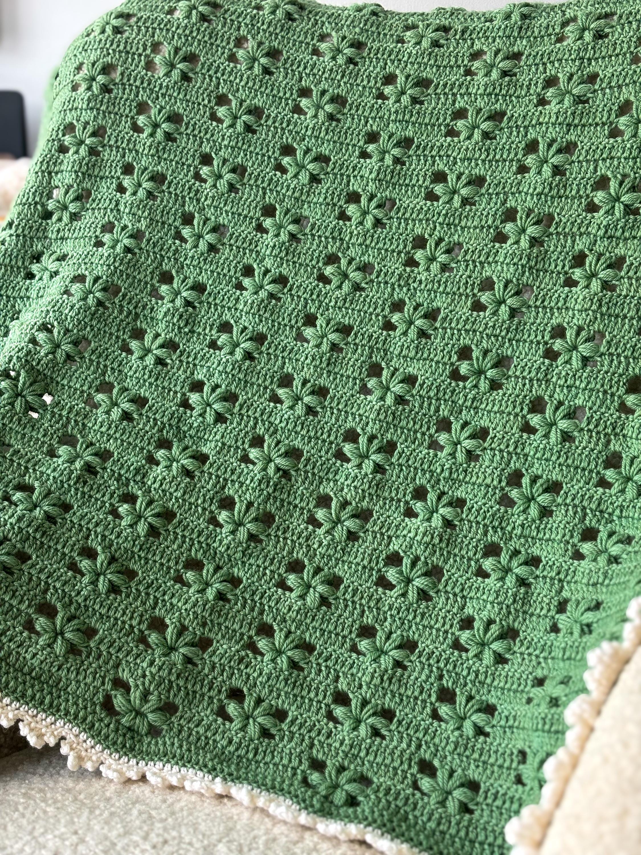 Crochet Pattern, Crochet Blanket Pattern, Flower Blanket, Throw Blanket, Flower Crochet Pattern, Modern Crochet Baby Blanket, 7 SIZES