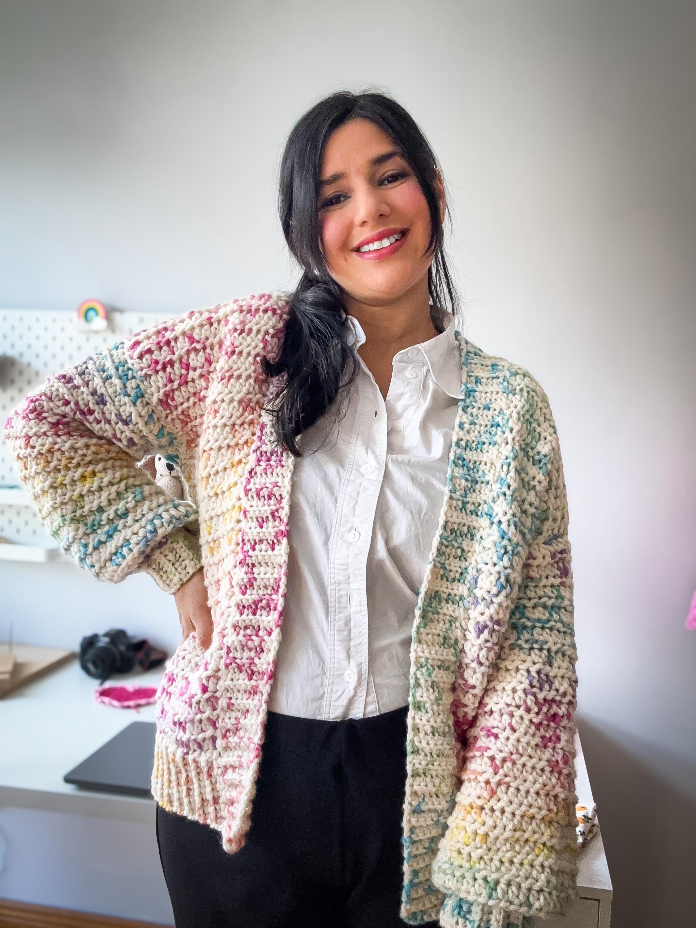 39 Chunky Cardigan Crochet Patterns to Cozy Up Your Wardrobe 35 Chunky Crochet Cardigan Pattern: Beginner Confetti Sweater