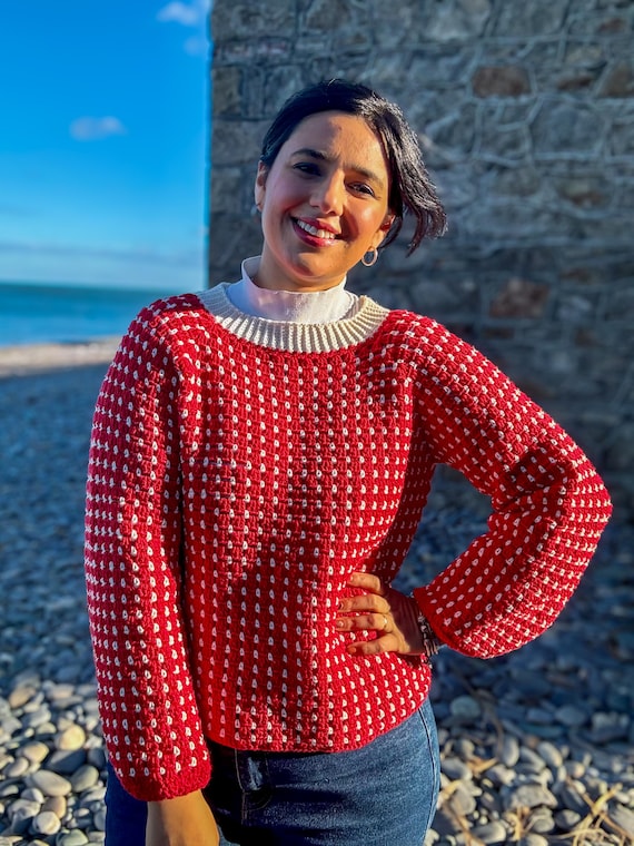 Crochet Block Stitch Sweater Pattern: Top-down Raglan, Video