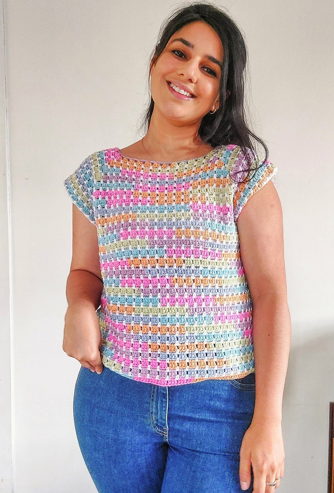 Crochet Easy Top Pattern, Crochet Tee Perfect for Summer, Top Down