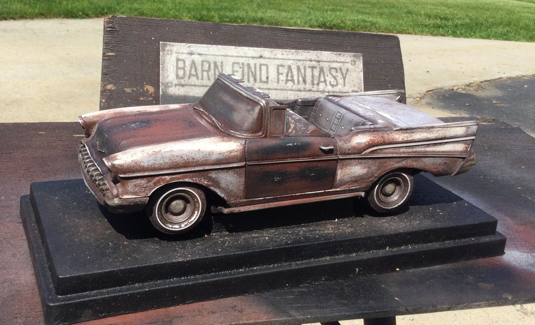 Barn Find 1957 Chevy Hot Rod Model, 1/18, Custom Made, Distressed ...