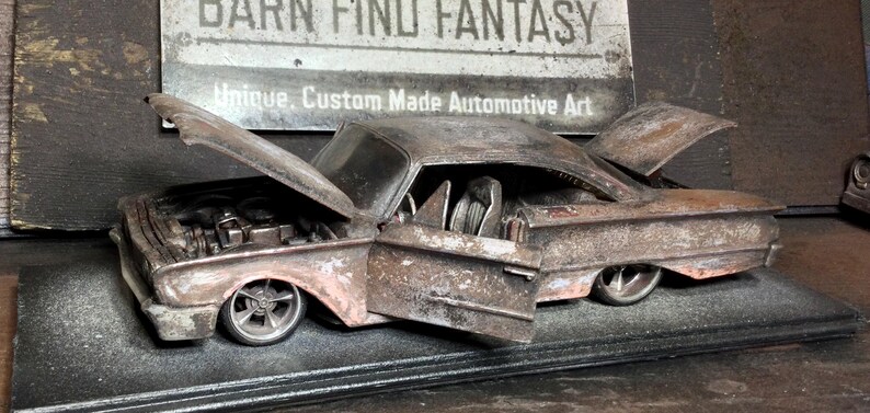 Barn Find 1960 Ford Starliner Hot Rod Model Car, Custom Made, Aged ...