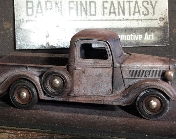 Barn Find 1937 Ford Truck Model, Custom Made, Rusty, Junkyard ...