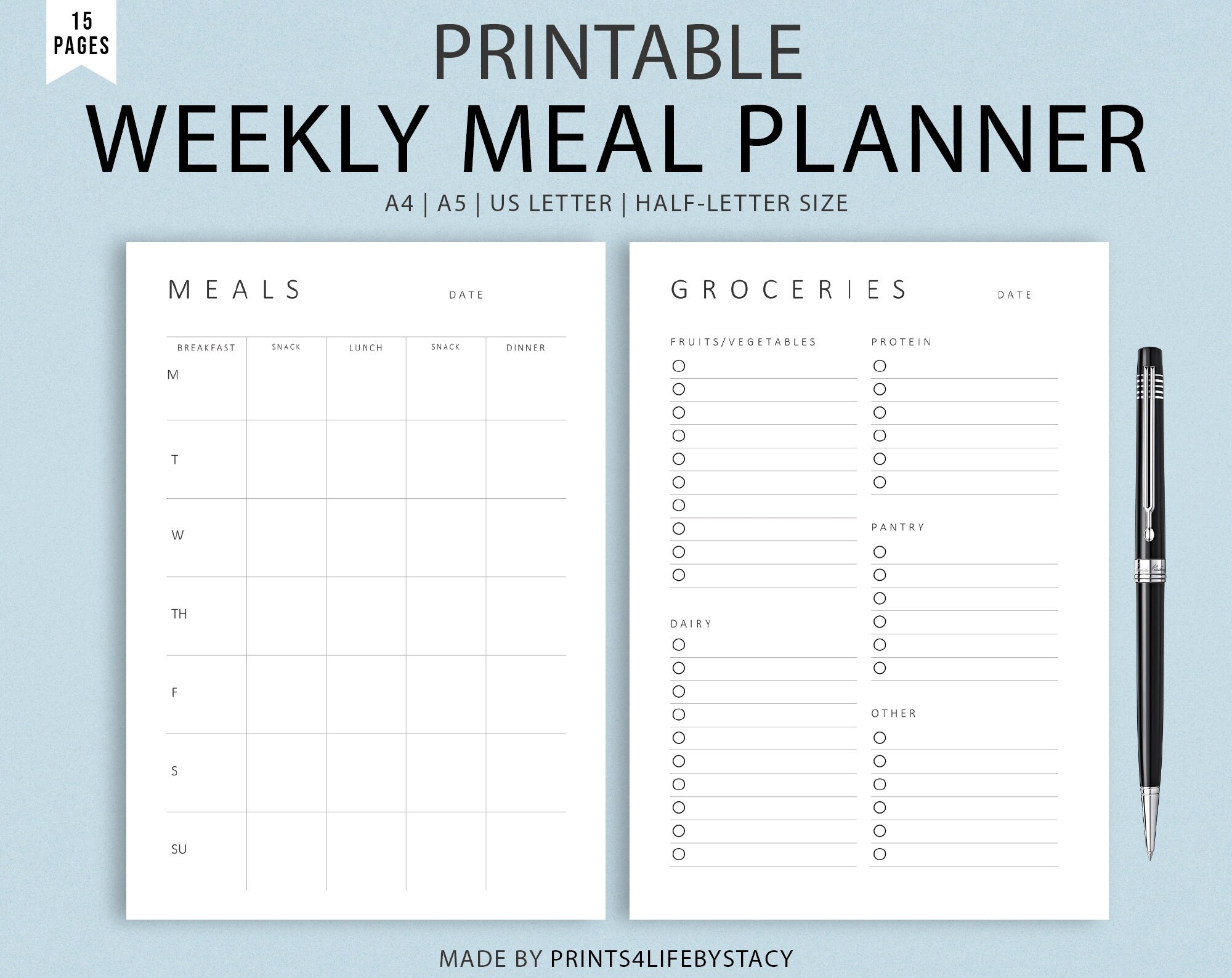 Paper Party Supplies Calendars Planners Meal Planner Printable paper-party-supplies-calendars-planners-meal-planner-printable
