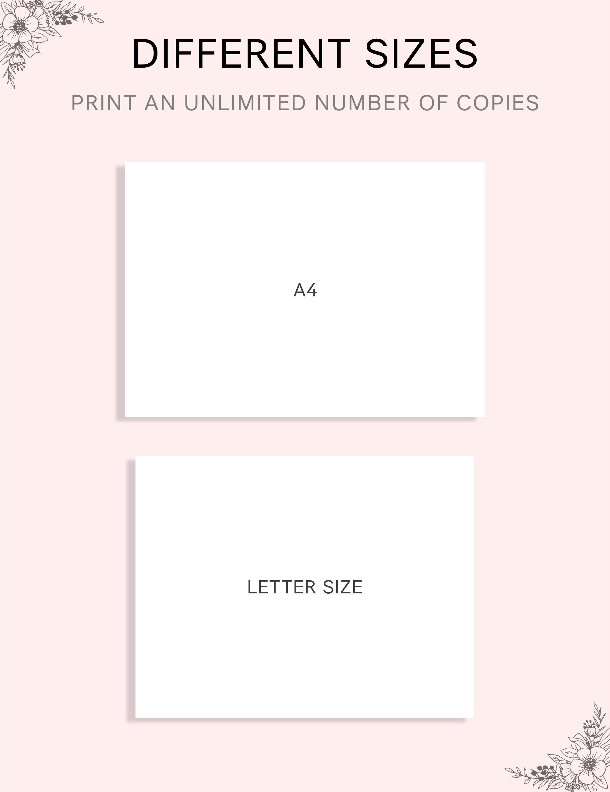 Printable Monthly Calendar Landscape, Minimalist Calendar Template ...