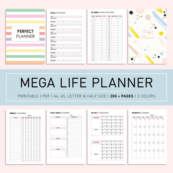 Buy Ultimate Life Planner Printable, Printable Planner Bundle, Life Binder,  Household Planner, Planners Collection 2024, Planner Templates A4 A5 Online  in India 