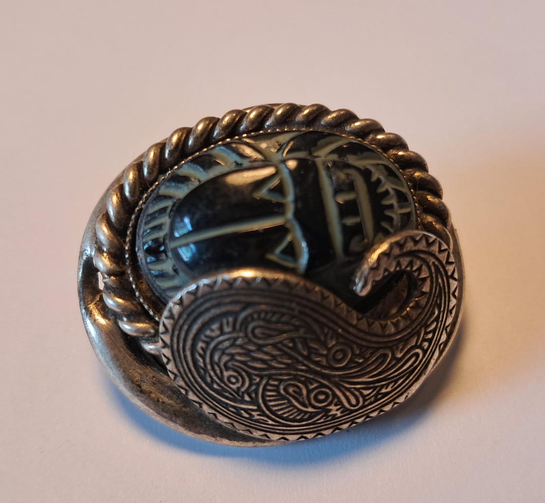Broche Noire Et Argentée - Occasion, Sans Marque - Épingle à Vêtement Décorative