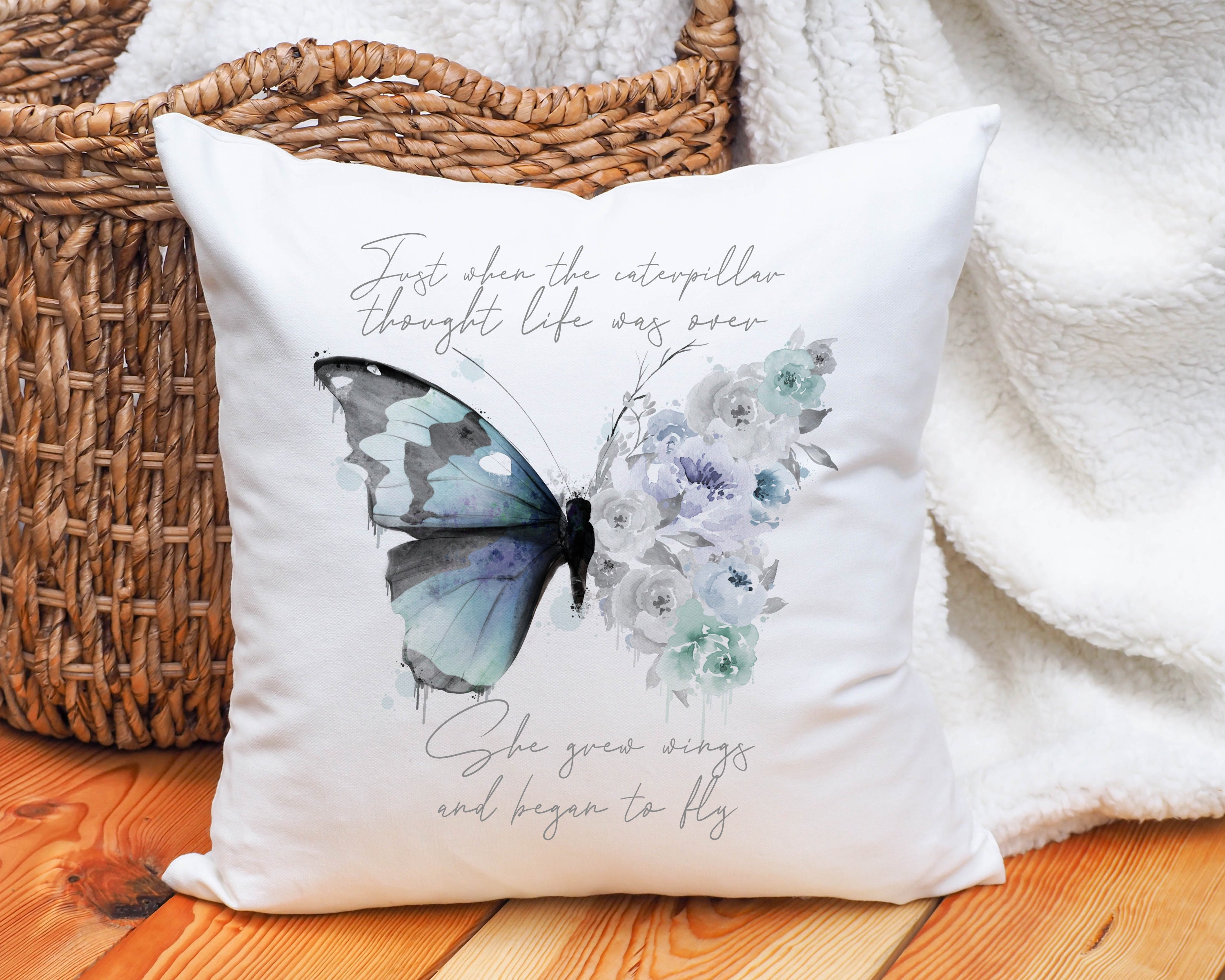 Butterfly Design Cushion Etsy
