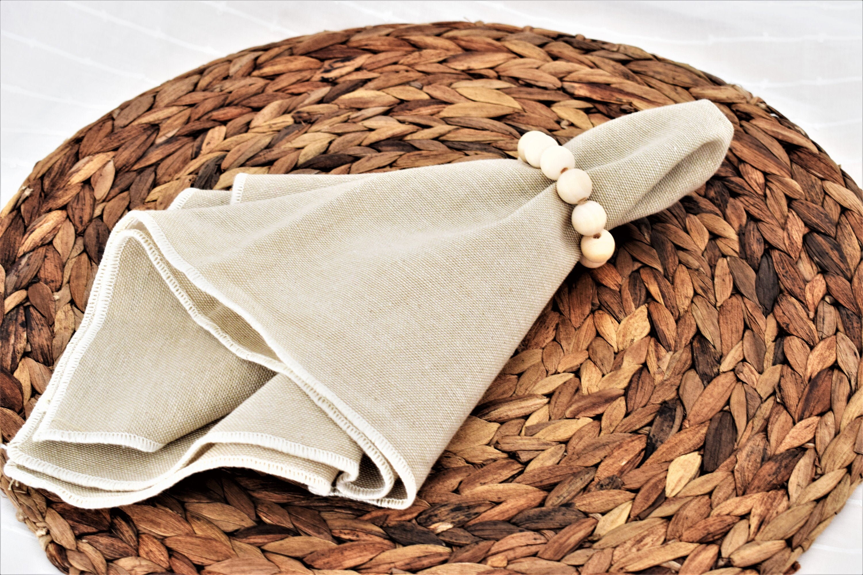 Handmade Wooden Bead Napkin Rings Set of 4 Australian Made Etsy