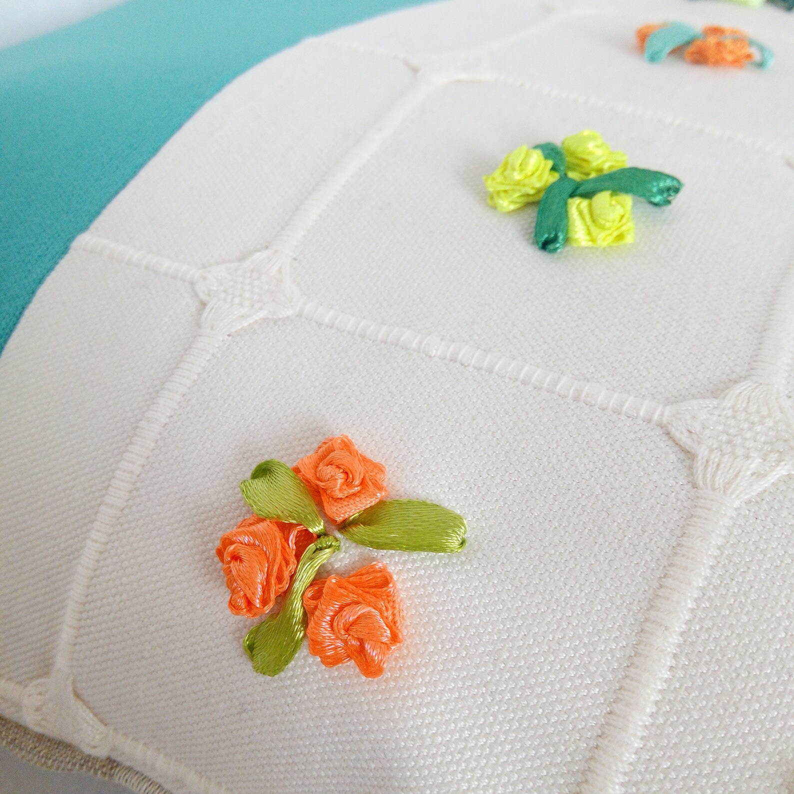 Vintage Pillowcase Made by Hand and Embroidery Ribbons Etsy UK