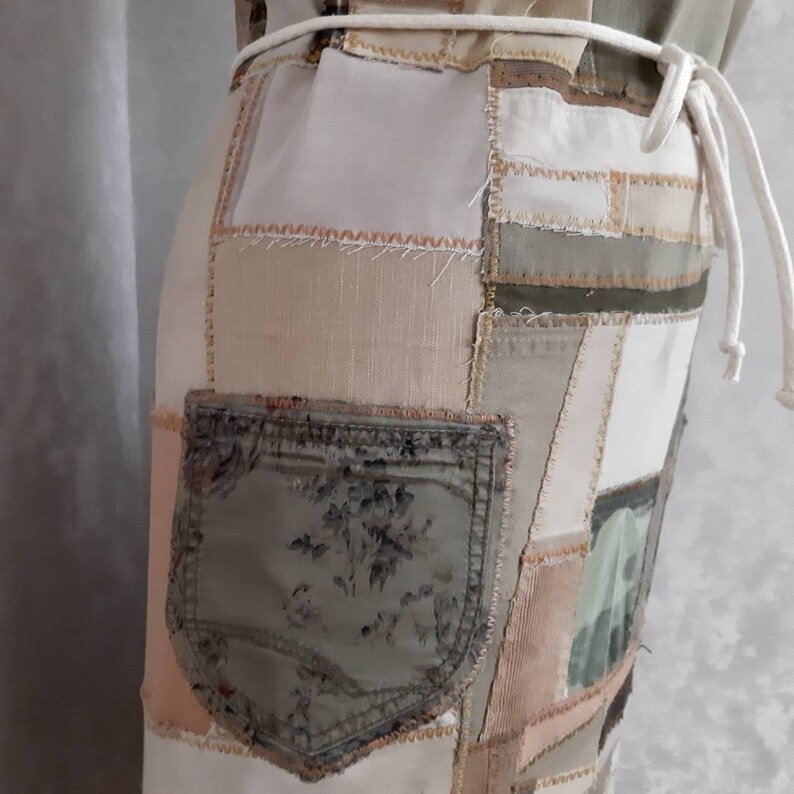 Denim Patchwork Apron for Garden or Handmade From Etsy