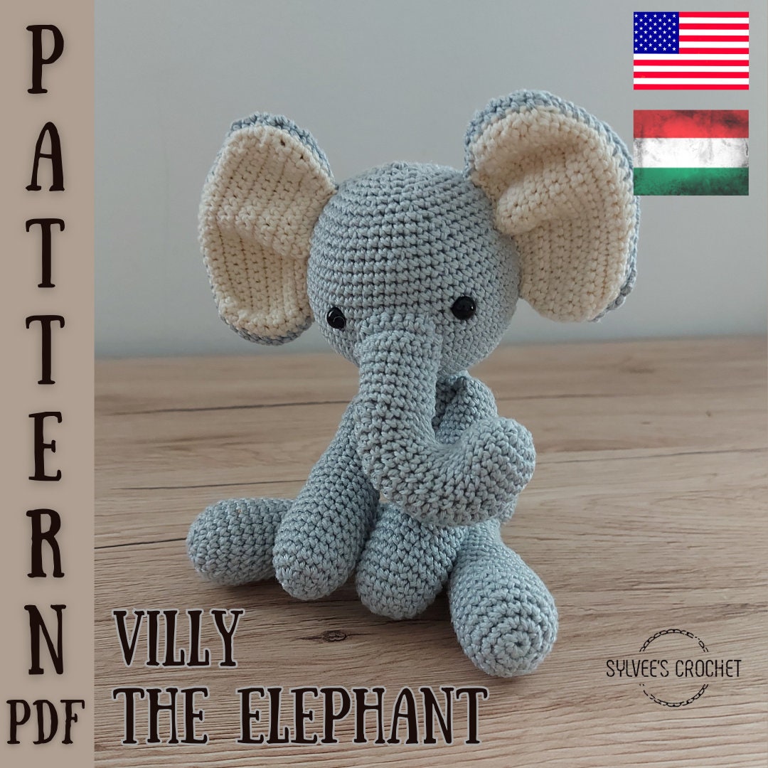 Villy the Elephant Crochet Pattern - Etsy