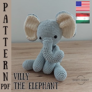Villy the elephant crochet pattern