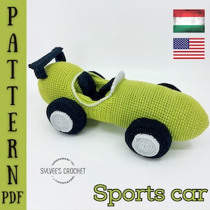Sports car crochet pattern