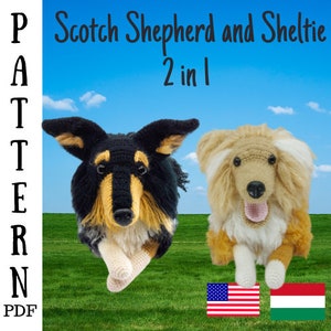 Scotch shepherd and Sheltie crochet pattern