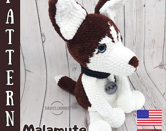 Malamute/husky dog crochet pattern