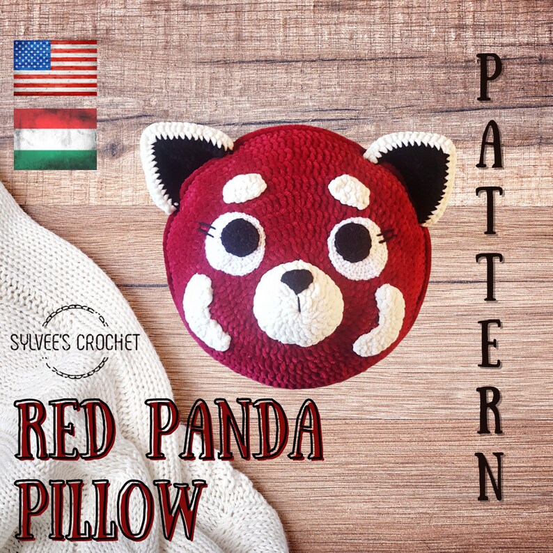 Red Panda Pillow Crochet Pattern Etsy