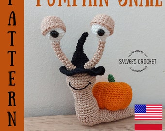 Pumpkin snail crochet pattern