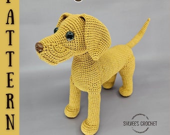 Hungarian vizsla dog crochet pattern