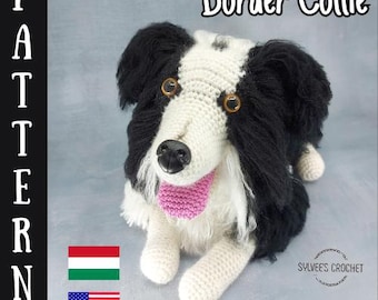 ボーダーコリー犬の編みぐるみ編み図 - Etsy 日本