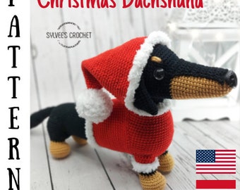 Christmas Dachshund crochet pattern